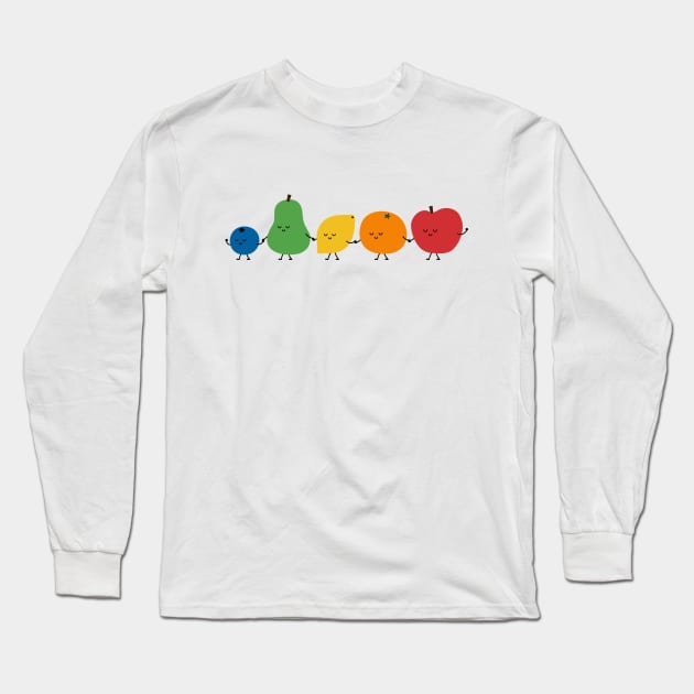 Fruit Parade Long Sleeve T-Shirt by AndyWestface